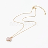 Mixed Natural Gemstone Heart Pendant Necklaces NJEW-JN03491-2