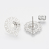 Non-Tarnish 304 Stainless Steel Stud Earring Findings X-STAS-S079-34B-2