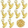 10Pcs Rack Plating Brass Pendants KK-SZ0002-55G-Y-1
