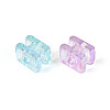 UV Plating Transparent Acrylic European Beads X-OACR-M027-02H-3