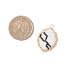 Glass Seed Beaded Twelve Constellations Pendants PALLOY-MZ00891-09-2