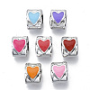UV Plating Acrylic European Beads OACR-N010-004P-2