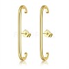 Brass Stud Earrings EJEW-BB46152-G-1