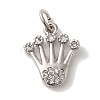 Brass Micro Pave Cubic Zirconia Pendants KK-C072-39P-1