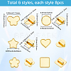 48Pcs 8 Styles Alloy Slide Charms Cabochon Settings FIND-SC0016-55A-G-2