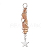 3Pcs 3 Styles Electroplated Natural Quartz Crystal Nuggets Copper Wire Wrapped Pendants PALLOY-JF03128-10-3