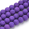 Synthetic Lava Rock Beads Strands X-G-S277-10mm-06-1