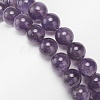 2Pcs 2 Style Natural Amethyst & Rose Quartz Beaded Stretch Bracelets Set BJEW-JB09020-6