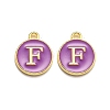 Golden Plated Alloy Enamel Charms LS-ENAM-Q437-12F-1