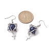 Natural Lapis Lazuli Dangle Earrings EJEW-JE05600-02-3