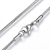 Non-Tarnish 304 Stainless Steel Snake Chain Necklaces X-NJEW-D285-03P-2