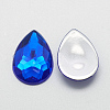Acrylic Rhinestone Flat Back Cabochons X-GACR-Q010-10x14-03-2