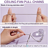 Electorplated Glass Ceiling Fan Pull Chain Extenders FIND-AB00025-4