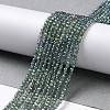 Electroplate Transparent Glass Beads Strands X-GLAA-H021-01A-FR01-3