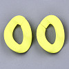 Opaque Spray Painted Acrylic Linking Rings OACR-R249-03D-2