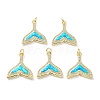 Rack Plating Brass Micro Pave Cubic Zirconia Pendants KK-C041-27G-1