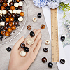 200Pcs 4 Colors Natural Wood Beads WOOD-GF0002-03-3