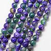 Natural Fire Crackle Agate Bead Strands G-K166-06F-8mm-11-1