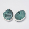 Natural & Dyed Druzy Agate Pendants G-F397-05-3