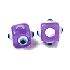 Resin Evil Eye European Beads RESI-A021-16-1