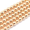 Electroplate Non-magnetic Synthetic Hematite Beads Strands G-L485-01G-LG-1