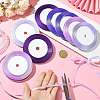 8Rolls 4 Colors Single Face Satin Ribbon OCOR-FS0001-10C-4