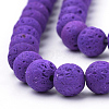 Synthetic Lava Rock Beads Strands X-G-S277-6mm-06-3