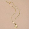 Moon & Heart Brass Micro Pave Clear Cubic Zirconia Pendant Necklaces FS-WG7C282-01-2