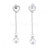 304 Stainless Steel Chain Tassel Earrings EJEW-I248-17-3