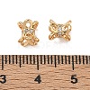 SHEGRACE Brass Clear Cubic Zirconia Beads XGRQ4G675-684G-3