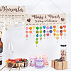 CHGCRAFT 2 Sets 2 Style Hanging Wooden Wall Birthday & Cellebration Reminder Board HJEW-CA0001-25-5