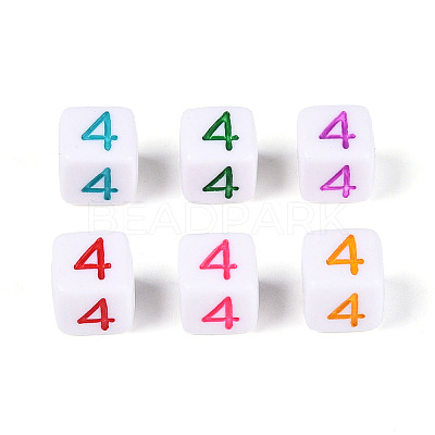 Opaque Acrylic European Large Hole Beads SACR-N020-01A-05-1