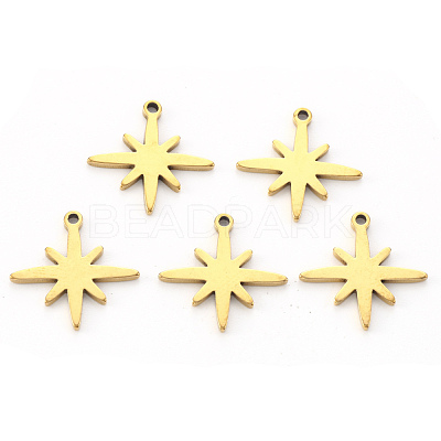 PVD Vacuum Plating 304 Stainless Steel Pendants STAS-N092-37G-1