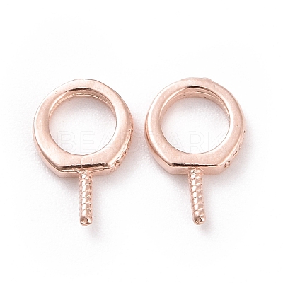 925 Sterling Silver Screw Eye Peg Bails X-STER-D035-42RG-1