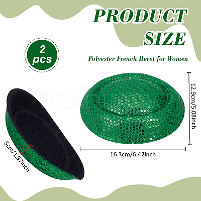 Polyester French Beret for Women AJEW-WH0248-760E-1
