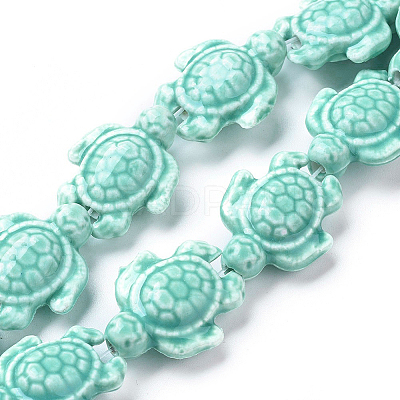 Handmade Porcelain Beads Strands LAMP-G140-02A-1