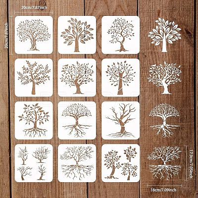 PET Hollow out Drawing Painting Stencils Sets for Kids Teen Boys Girls DIY-WH0172-752-1