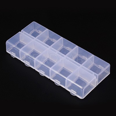 Cuboid Plastic Bead Containers X-CON-N007-02-1