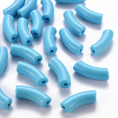 Opaque Acrylic Beads MACR-S372-001B-S012-1