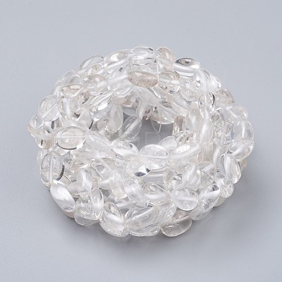 Natural Quartz Crystal Stretch Beaded Bracelets BJEW-K213-C01-1