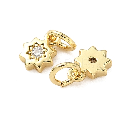Brass Micro Pave Cubic Zirconia Pendants KK-Z120-11G-1