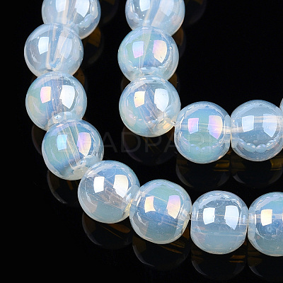 Electroplate Transparent Glass Beads Strands LS-GLAA-T032-T6mm-AB14-1
