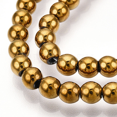 Non-Magnetic Synthetic Hematite Beads Strands X-G-S096-4mm-2-1