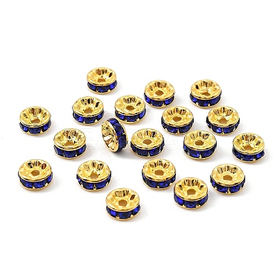 Brass Rhinestone Spacer Beads RB-A014-Z8mm-05G-1