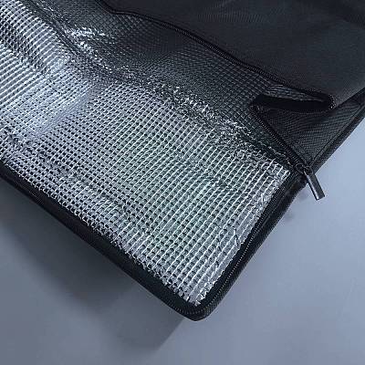 Non-woven Fabric & Lattice Surface Insulated Lunch Bag AJEW-WH20017-95A-02-1