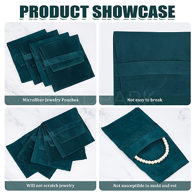 Velvet Jewelry Flap Pouches X-ABAG-WH0038-43D-1