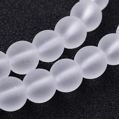 Frosted Glass Bead Strands GLAA-G016-6mm-01-1