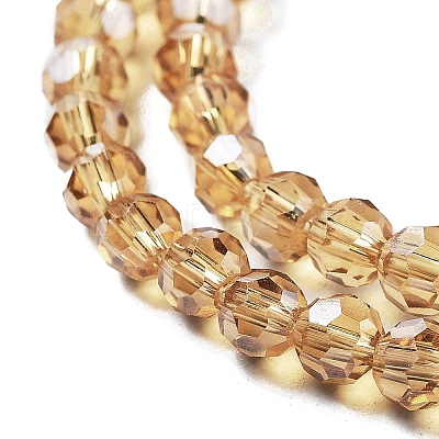 Electroplate Transparent Glass Beads Strands EGLA-A035-T4mm-A17-1