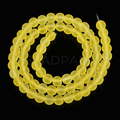Transparent Glass Beads Strands X-GLAA-T032-T6mm-MD12-1