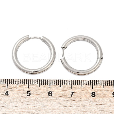 Tarnish Resistant 201 Stainless Steel Huggie Hoop Earrings Findings STAS-F149-33P-A-1